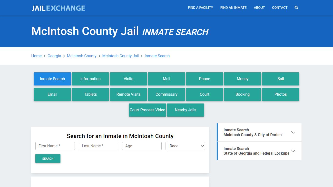 McIntosh County Jail, GA Inmate Search: Roster & Mugshots