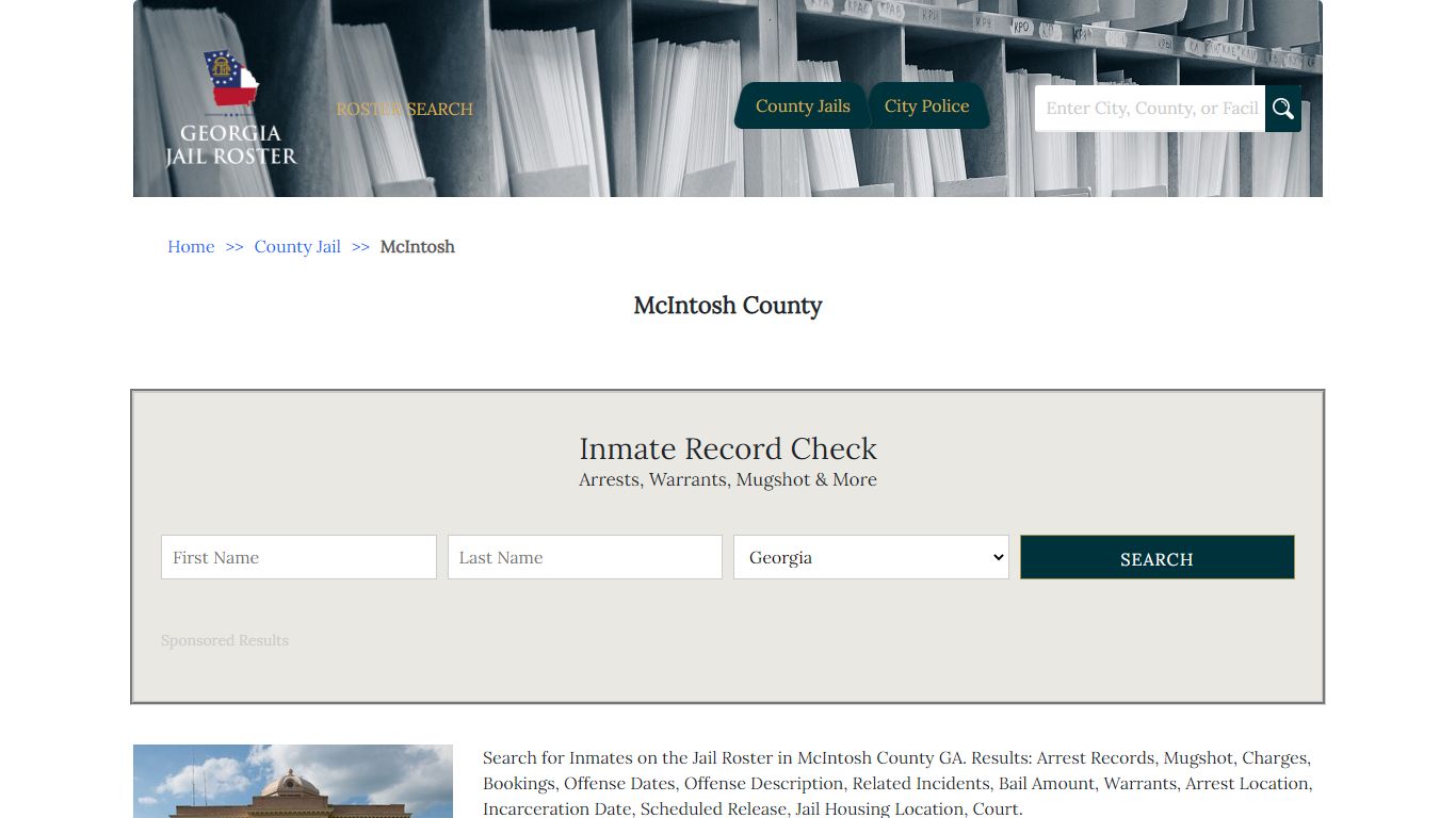 McIntosh County - Georgia Jail Inmate Search