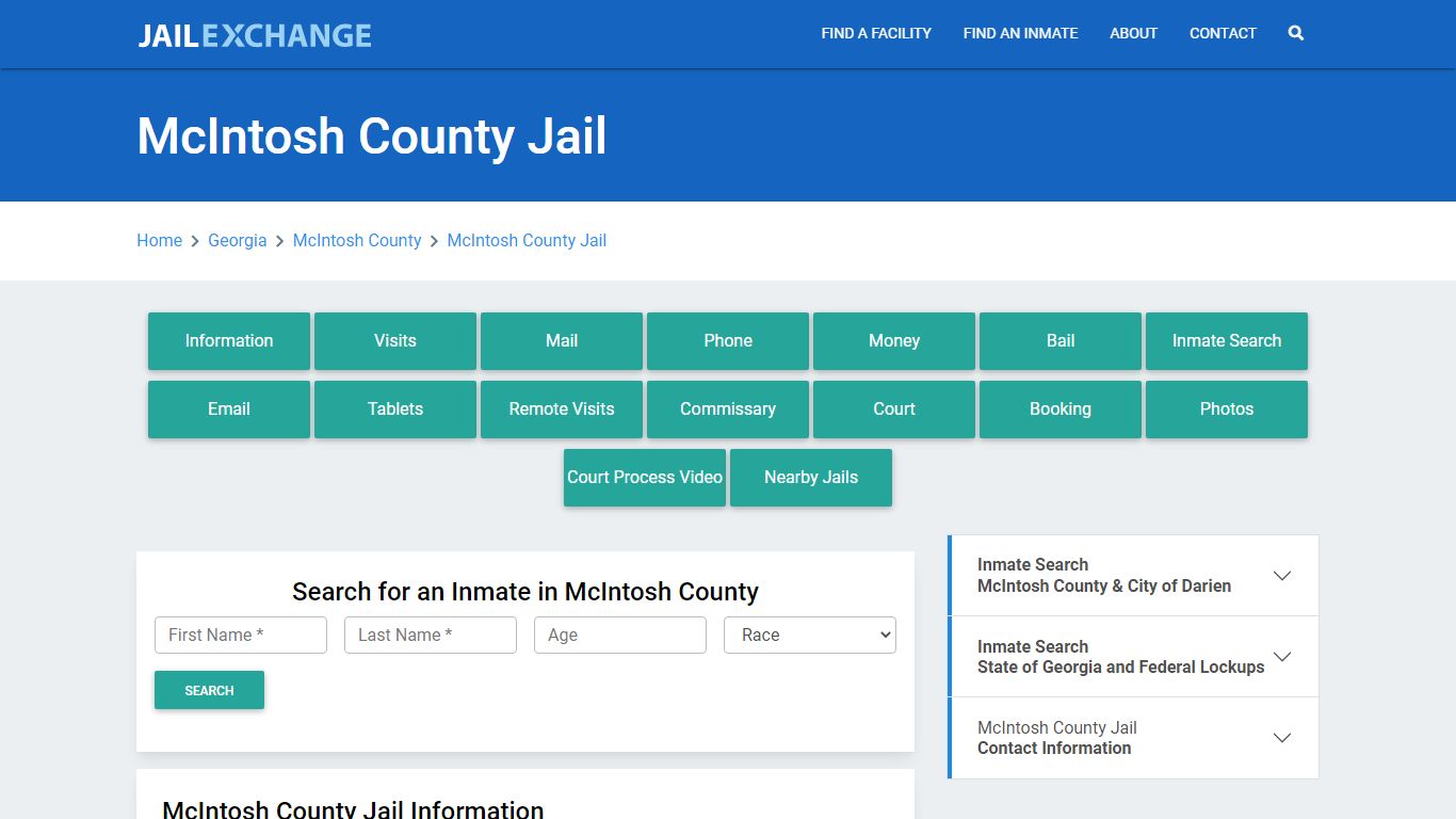 McIntosh County Jail Roster Lookup, GA, Inmate Search